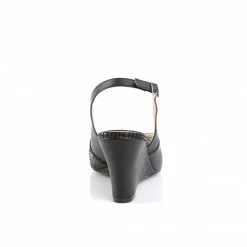 Pleaser Pink Label KIMBERLY-01SP - Blk Faux Leather