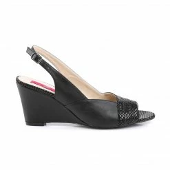 Pleaser Pink Label KIMBERLY-01SP - Blk Faux Leather