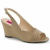 Pleaser Pink Label KIMBERLY-01SP - Taupe Faux Leather 2 Pleaser Pink Label KIMBERLY-01SP - Taupe Faux Leather