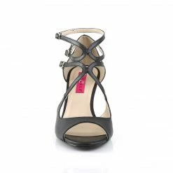 Pleaser Pink Label Drag Queen KIMBERLY-04 - Blk Faux Leather