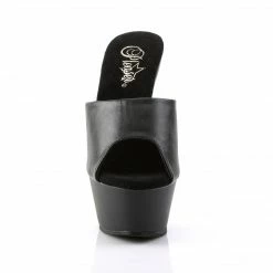 Pleaser Exotic Dancing KISS-201 - Blk Faux Leather/Blk Matte