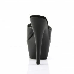 Pleaser Exotic Dancing KISS-201 - Blk Faux Leather/Blk Matte