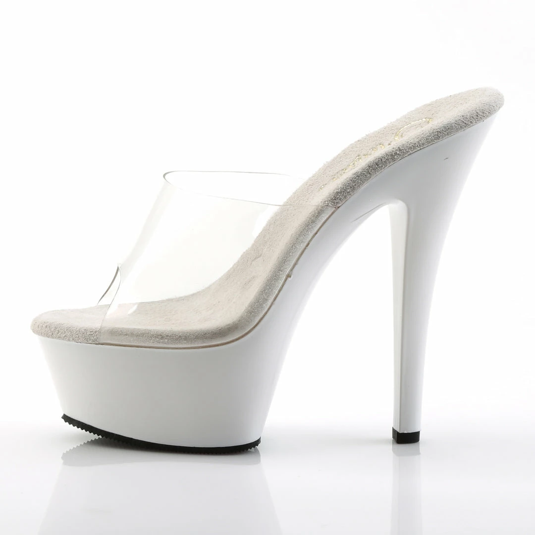 Pleaser KISS-201 - Clr/Wht 5 Pleaser KISS-201 - Clr/Wht