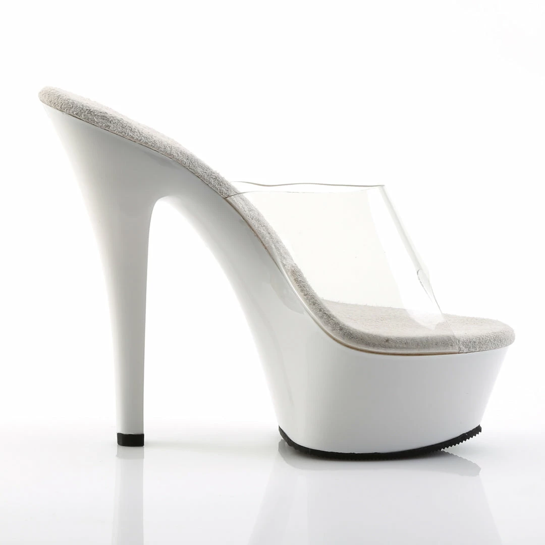 Pleaser KISS-201 - Clr/Wht 7 Pleaser KISS-201 - Clr/Wht