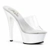 Pleaser KISS-201 - Clr/Wht