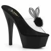 Pleaser Exotic Dancing KISS-201BUNNY - Clr/Blk 2 Pleaser Exotic Dancing KISS-201BUNNY - Clr/Blk