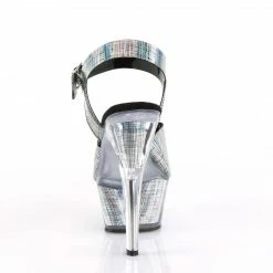 Pleaser KISS-208N-CRHM - Blk Hologram TPU/Blk Hologram Inserts