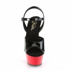 Pleaser Exotic Dancing KISS-209 - Blk Pat/Red