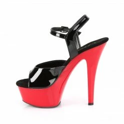 Pleaser Exotic Dancing KISS-209 - Blk Pat/Red