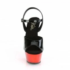 Pleaser KISS-209 - Blk Pat/Red Chrome