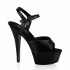 Pleaser KISS-209 - Blk Leather/Blk Exotic Dancing