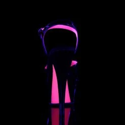 Pleaser KISS-209TT - Blk Pat/Blk-Neon H. Pink Exotic Dancing