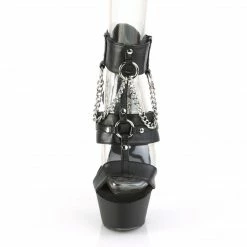 Pleaser Exotic Dancing KISS-261 - Blk Faux Leather/Blk Matte