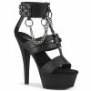 Pleaser Exotic Dancing KISS-261 - Blk Faux Leather/Blk Matte
