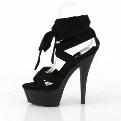 Pleaser KISS-274 - Blk Faux Suede/Blk Matte Exotic Dancing