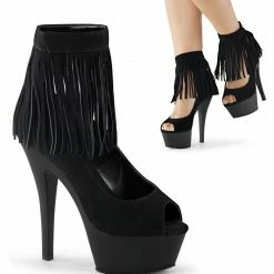 Pleaser KISS-285 - Blk Suede/Blk Matte