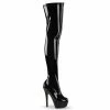 Pleaser Exotic Dancing KISS-3000 - Blk Str Pat/Blk 2 Pleaser Exotic Dancing KISS-3000 - Blk Str Pat/Blk