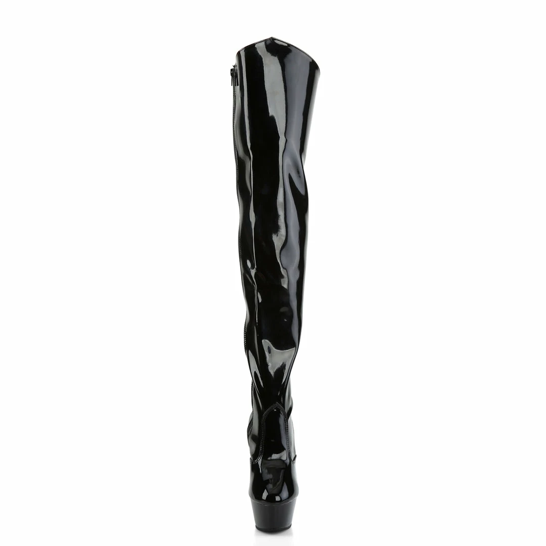 Pleaser Exotic Dancing KISS-3010 - Blk Pat/Blk 4 Pleaser Exotic Dancing KISS-3010 - Blk Pat/Blk