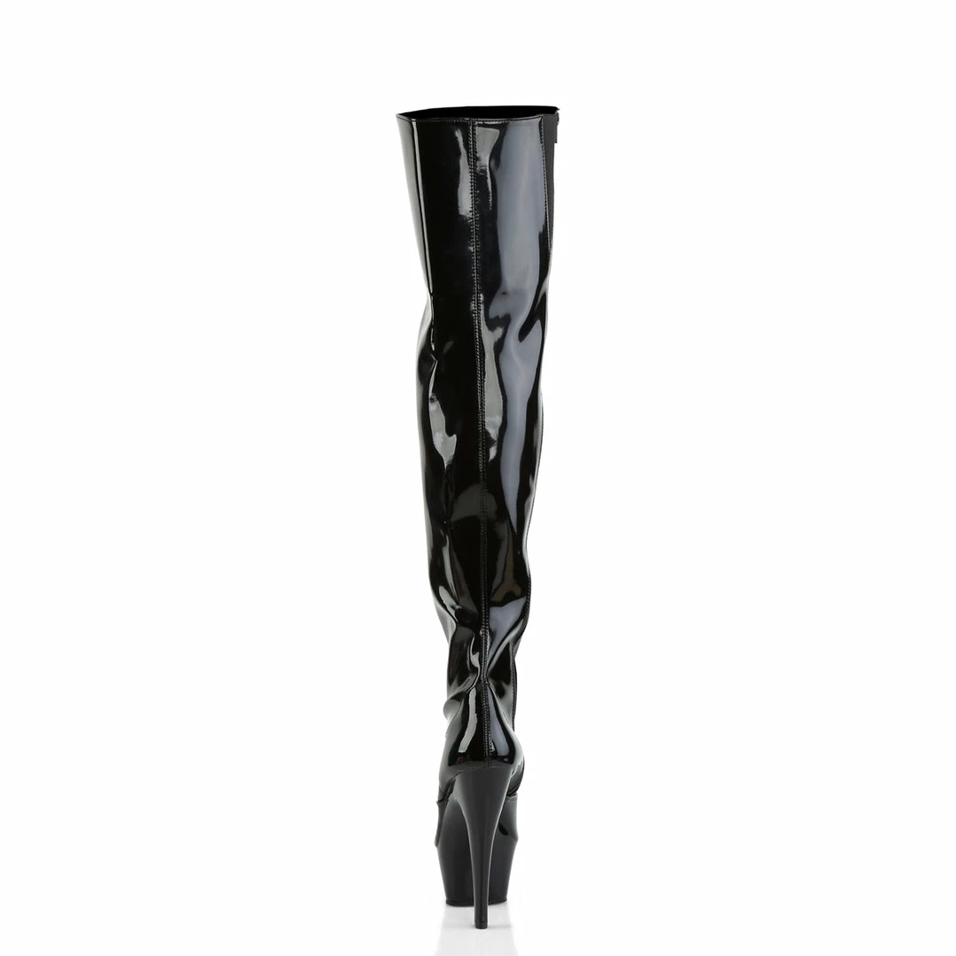 Pleaser Exotic Dancing KISS-3010 - Blk Pat/Blk 6 Pleaser Exotic Dancing KISS-3010 - Blk Pat/Blk