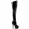 Pleaser Exotic Dancing KISS-3010 - Blk Pat/Blk 1 Pleaser Exotic Dancing KISS-3010 - Blk Pat/Blk