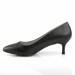 Pleaser Pink Label KITTEN-01 - Blk Faux Leather