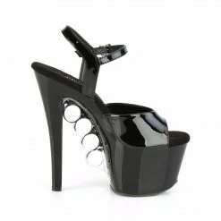 Pleaser KNUCKS-709 - Blk Pat/Blk Exotic Dancing