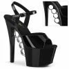Pleaser KNUCKS-709 - Blk Pat/Blk Exotic Dancing