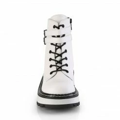 Demonia LILITH-152 - Wht Vegan Leather Punk & Goth