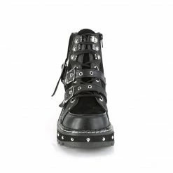 Demonia LILITH-278 - Blk Vegan Leather-Vegan Suede