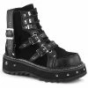 Demonia LILITH-278 - Blk Vegan Leather-Vegan Suede
