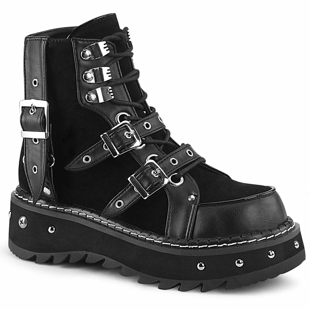 Demonia LILITH-278 - Blk Vegan Leather-Vegan Suede 3 Demonia LILITH-278 - Blk Vegan Leather-Vegan Suede