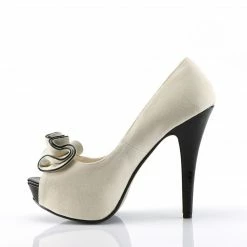 Pin Up Couture LOLITA-10 - Beige Suede Pu Vintage & Retro 9 Pin Up Couture LOLITA-10 - Beige Suede Pu Vintage & Retro