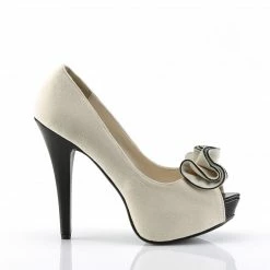 Pin Up Couture LOLITA-10 - Beige Suede Pu Vintage & Retro 11 Pin Up Couture LOLITA-10 - Beige Suede Pu Vintage & Retro