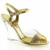 Fabulicious Party & Prom LOVELY-442 - Clr-Gold Metallic Pu/Clr
