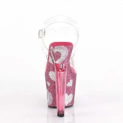 Pleaser LOVESICK-708HEART - Clr/H. Pink-Wht RS Exotic Dancing