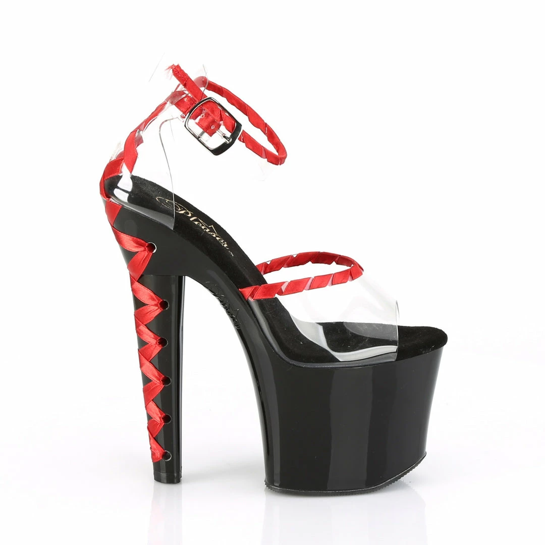 Pleaser LOVESICK-712 - Clr-Red/Blk-Red 7 Pleaser LOVESICK-712 - Clr-Red/Blk-Red