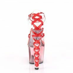 Pleaser Exotic Dancing LOVESICK-712T - Clr-Red/Faded Red