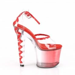 Pleaser Exotic Dancing LOVESICK-712T - Clr-Red/Faded Red