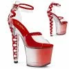Pleaser Exotic Dancing LOVESICK-712T - Clr-Red/Faded Red 1 Pleaser Exotic Dancing LOVESICK-712T - Clr-Red/Faded Red