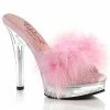 Fabulicious Party & Prom MAJESTY-501F-8 - B. Pink Faux Leather-Fur/Clr