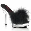 Fabulicious Party & Prom MAJESTY-501F-8 - Blk Faux Leather-Fur/Clr
