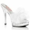 Fabulicious Party & Prom MAJESTY-501F-8 - Wht Faux Leather-Fur/Clr