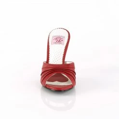 Pin Up Couture MONROE-01 - Red Faux Leather Vintage & Retro