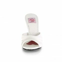 Pin Up Couture Vintage & Retro MONROE-01 - Wht Faux Leather