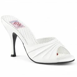 Pin Up Couture Vintage & Retro MONROE-01 - Wht Faux Leather