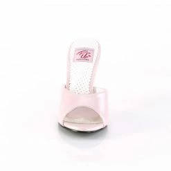 Pin Up Couture MONROE-05 - Pink Faux Leather Vintage & Retro