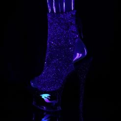 Pleaser MOON-1018MER - Purple-Blk Ombre Glitter/Blk