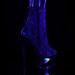 Pleaser MOON-1018MER - Purple-Blk Ombre Glitter/Blk