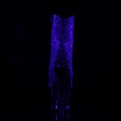 Pleaser MOON-1020MER - Purple-Blk Ombre Glitter/Blk