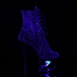 Pleaser MOON-1020MER - Purple-Blk Ombre Glitter/Blk